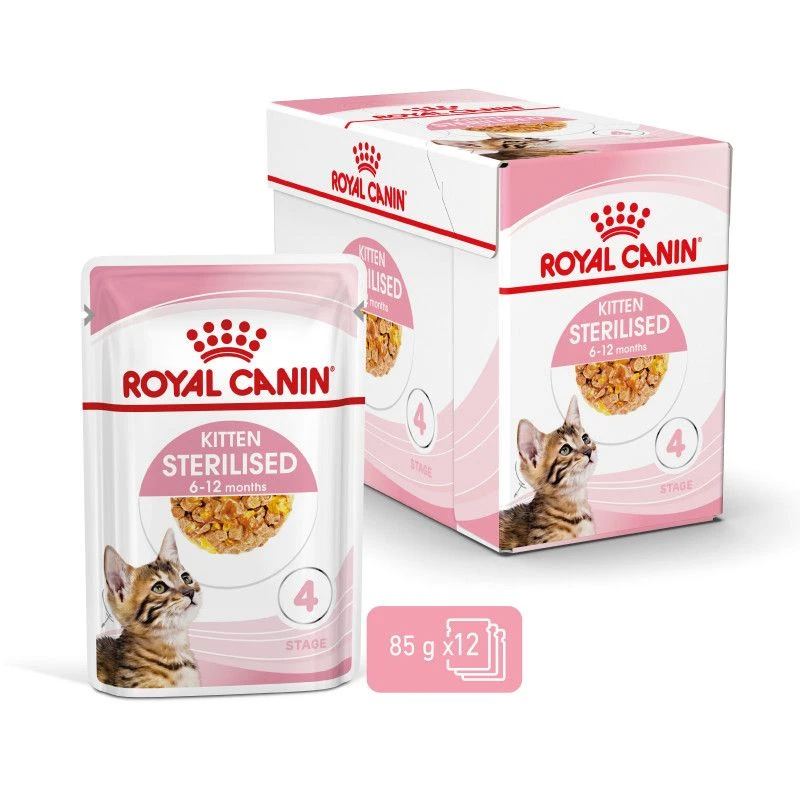 Cat Kitten Sterilised Royal Canin Emincé En Gelée Sachet Repas 4 Cat Kitten Sterilised Royal Canin Emincé En Gelée Sachet Repas – Image 2