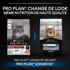 PURINA PRO PLAN Cat Adult 7+ Avec LONGEVIS® Saumon -RIMBERIO cat senior original longevis saumon 4