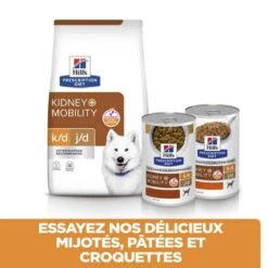Chien K/d J/d Kidney + Mobility Poulet Boîte -RIMBERIO chien k d j d kidney mobility poulet boite 2
