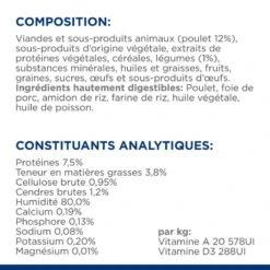 Gastrointestinal Biome Mijotés Pour Chat Poulet & Légumes -RIMBERIO feline gastrointestinal biome mijotes poulet legumes boite 7