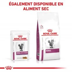 ROYAL CANIN Veterinary Health Nutrition Cat Renal Poulet Sachet -RIMBERIO royal canin veterinary diet cat renal poulet boite 5