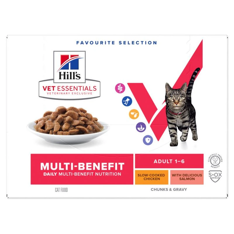 Vet Essentials Chat Multi-Benefit Adult Pack Mixte Sachet Repas 3 Vet Essentials Chat Multi-Benefit Adult Pack Mixte Sachet Repas