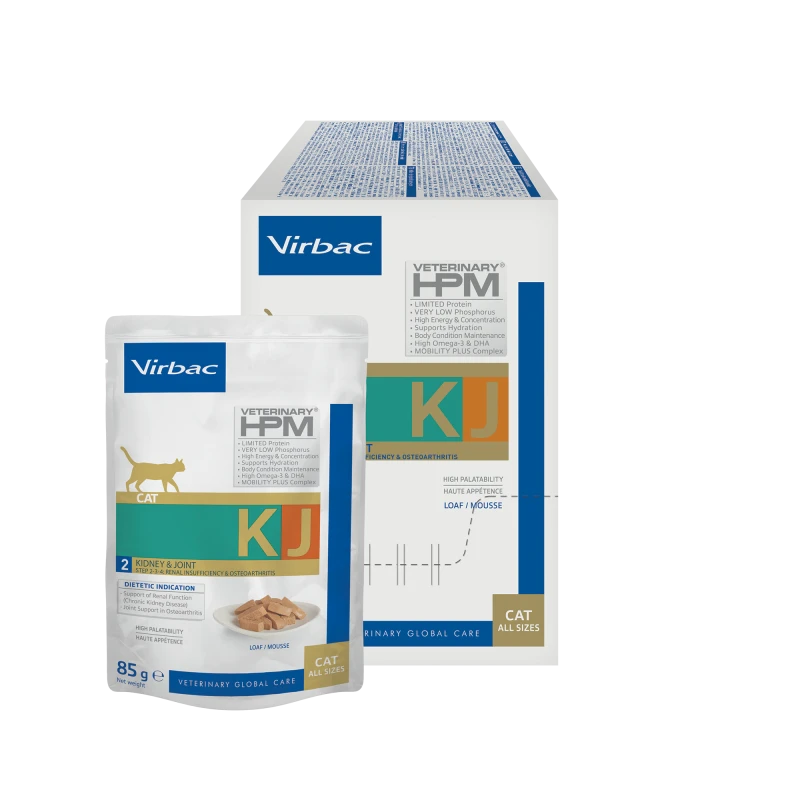 Virbac Veterinary HPM Cat KJ2 Kidney & Joint Mousse Sachet Repas 3 Virbac Veterinary HPM Cat KJ2 Kidney & Joint Mousse Sachet Repas