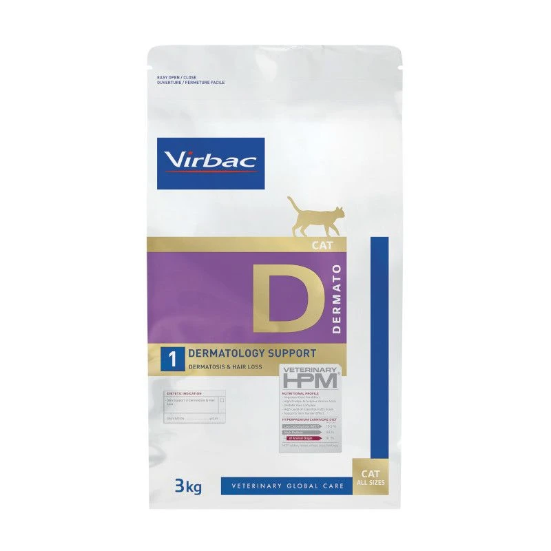 Virbac Veterinary HPM Cat D1 Dermatology Support 3 Virbac Veterinary HPM Cat D1 Dermatology Support